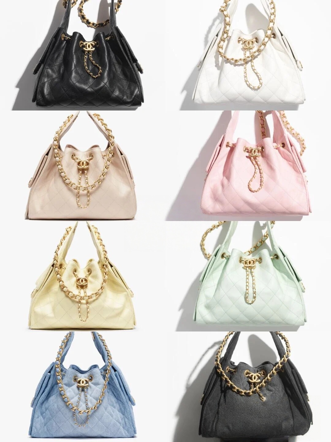 Chanel Ball-grain Cowhide Bucket Bag
